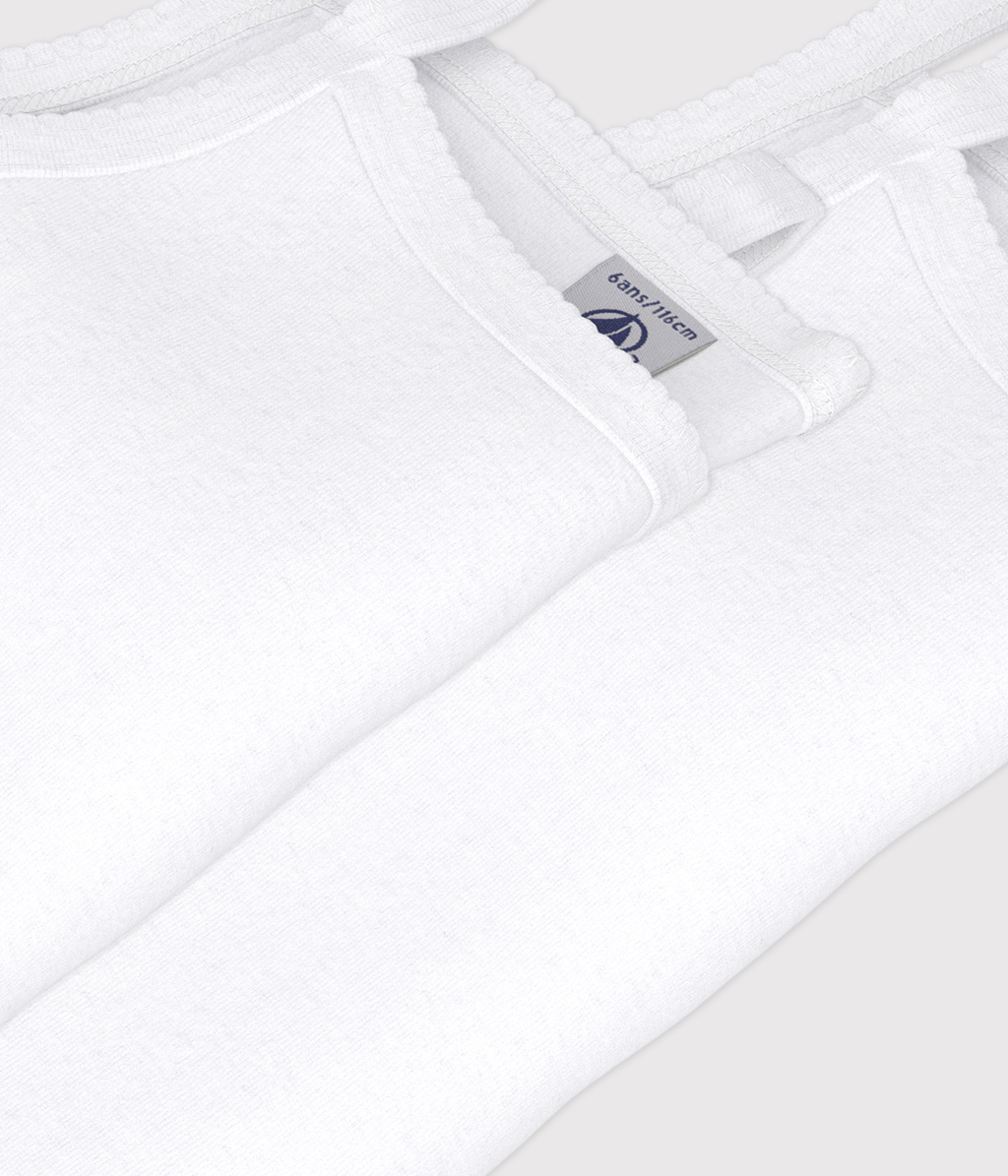 Lot de 2 chemises à bretelles blanches petite fille – Z