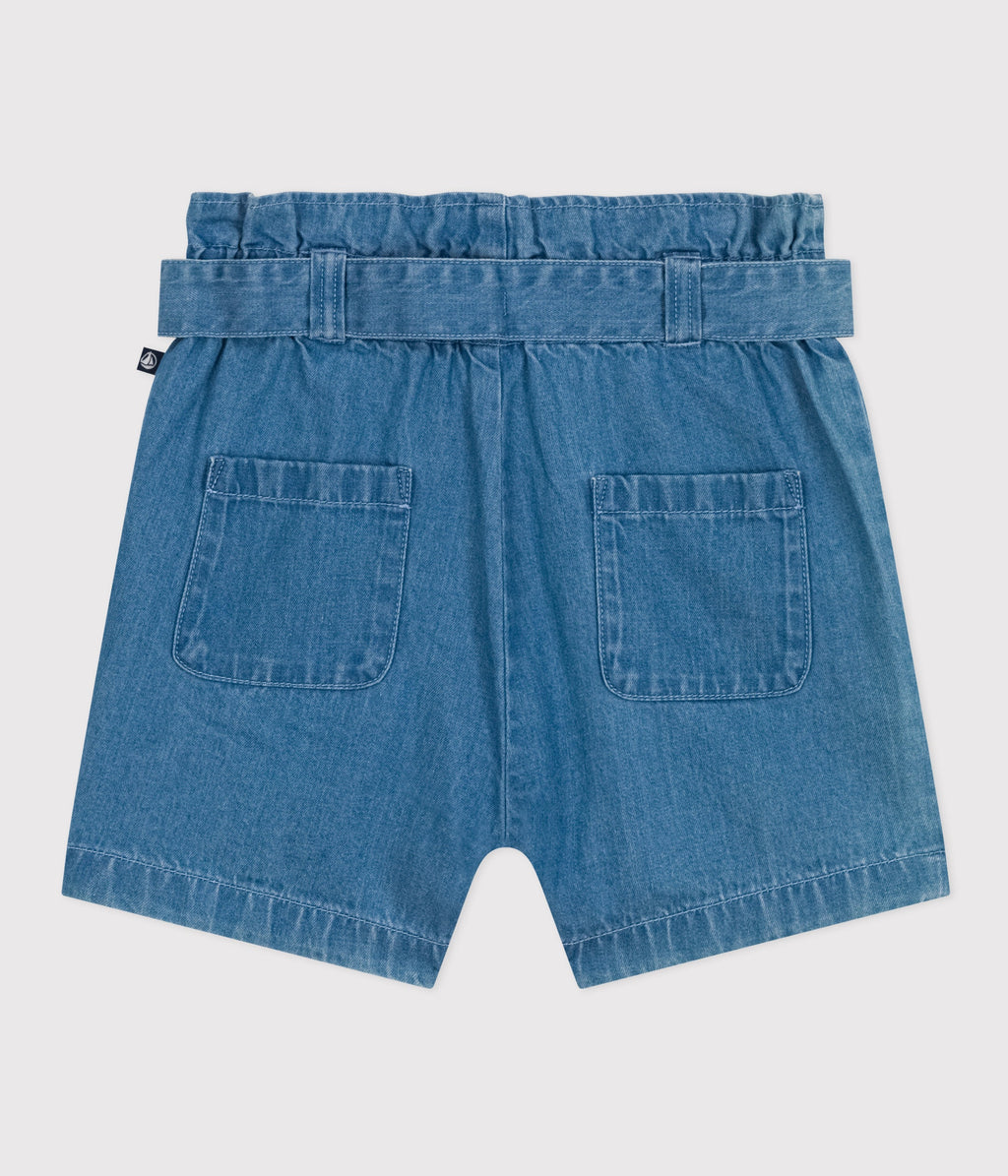 Short en denim léger enfant fille – D1