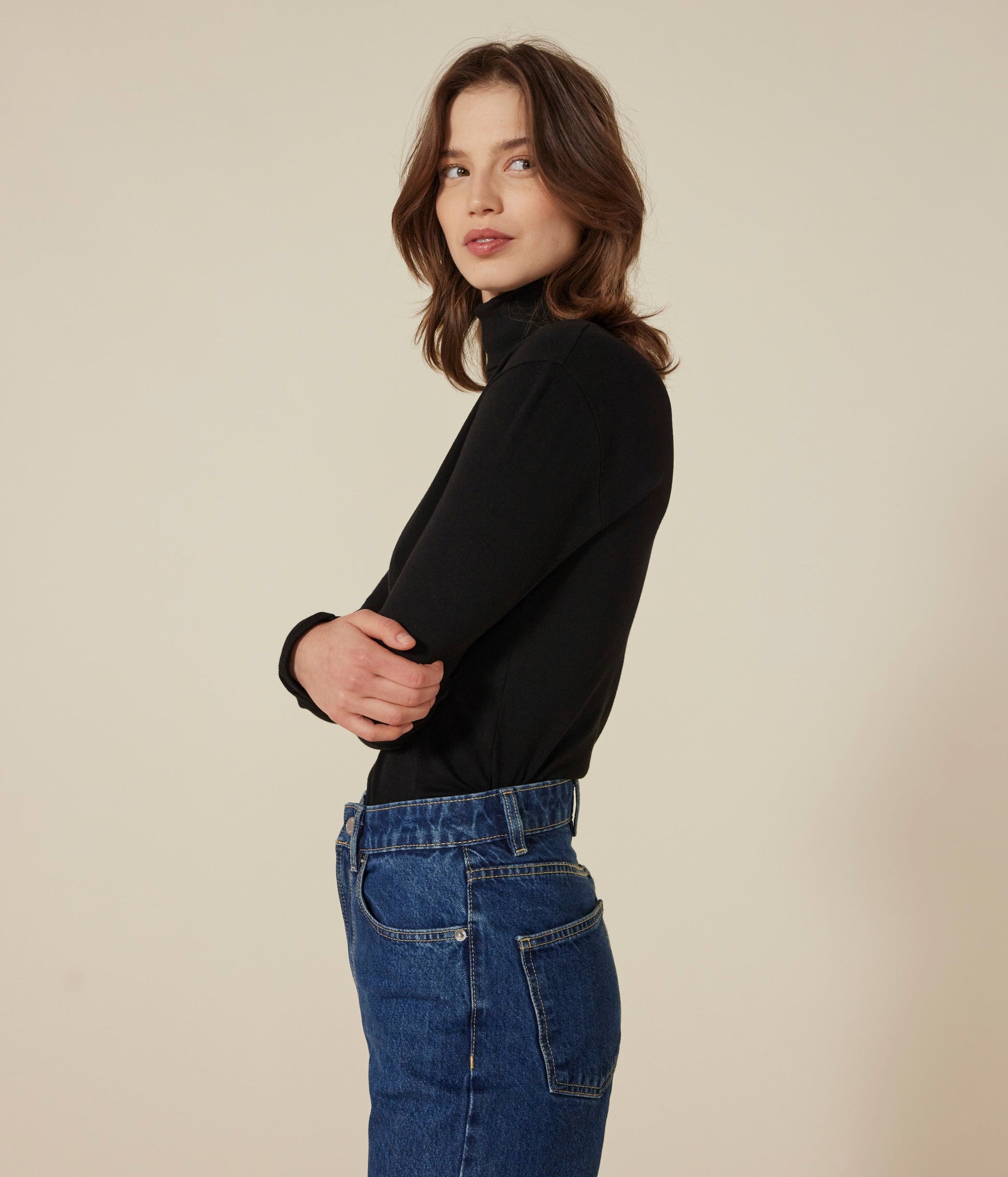 Tee-shirt l'Iconique Col roulé en coton femme – J3