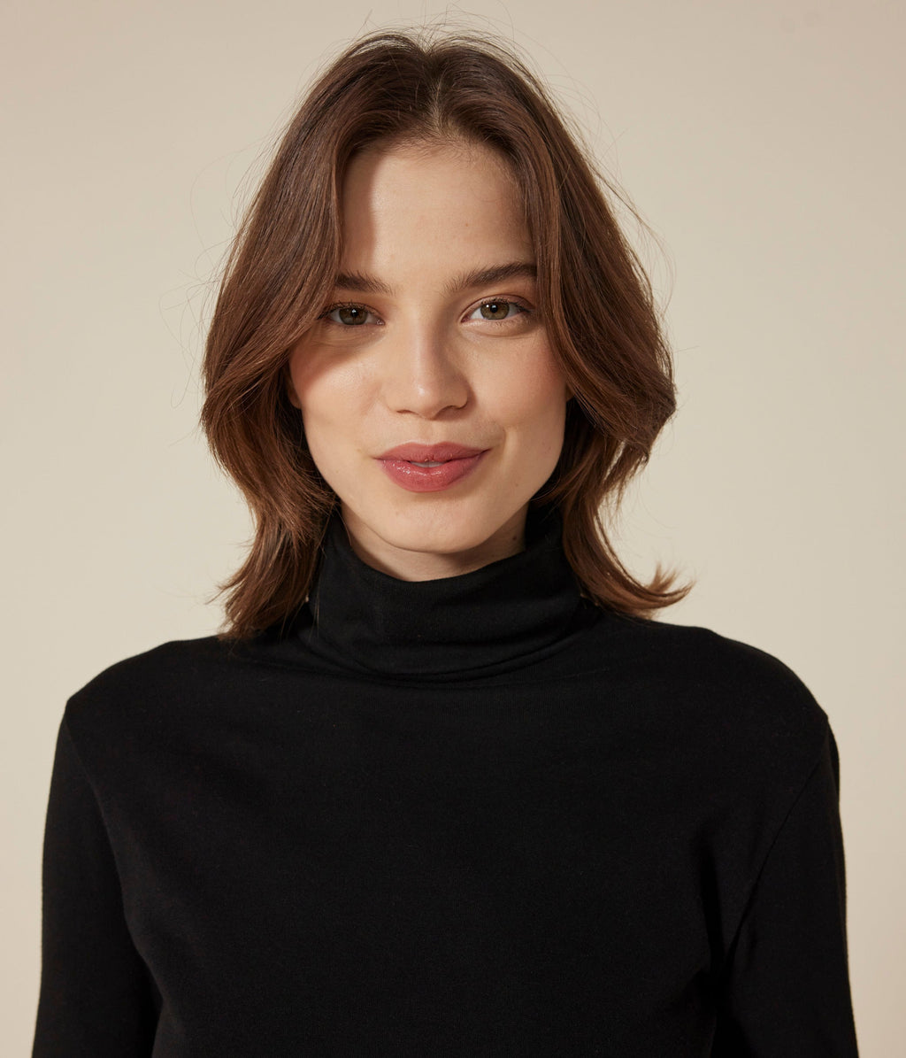 Tee-shirt l'Iconique Col roulé en coton femme – J