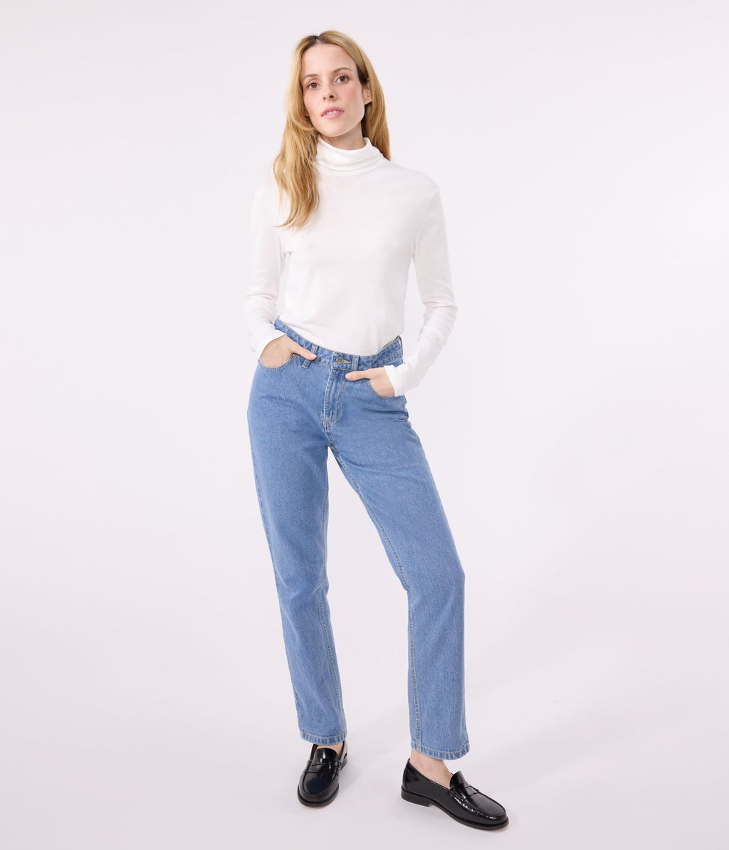 Tee-shirt l'Iconique Col roulé en coton femme – J