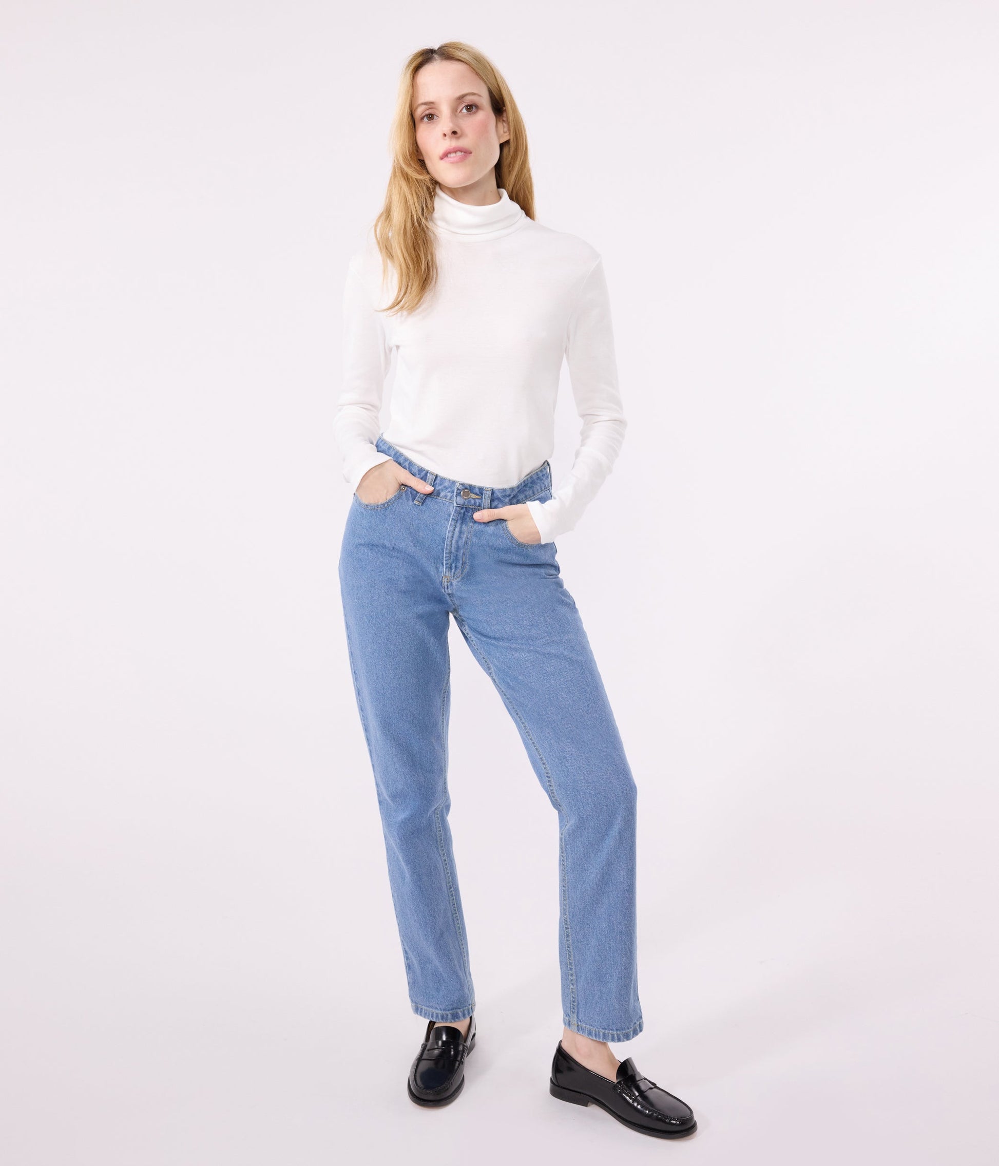 Tee-shirt l'Iconique Col roulé en coton femme – J
