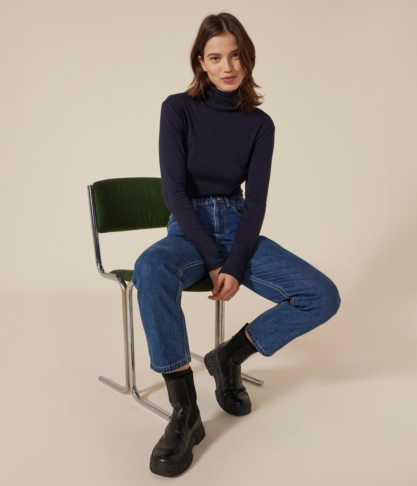 Tee-shirt l'Iconique Col roulé en coton femme – J