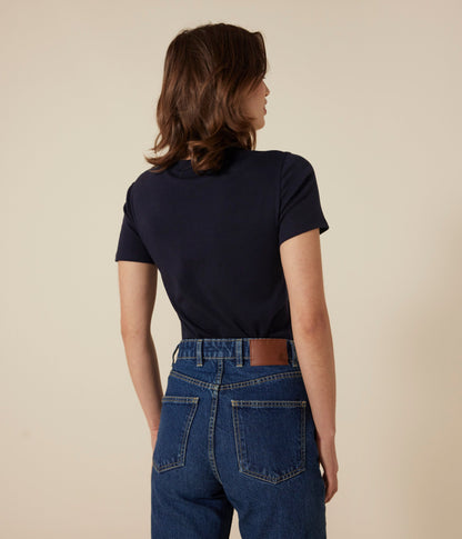 Tee-shirt l'Iconique manches courtes en côte unie femme – J3