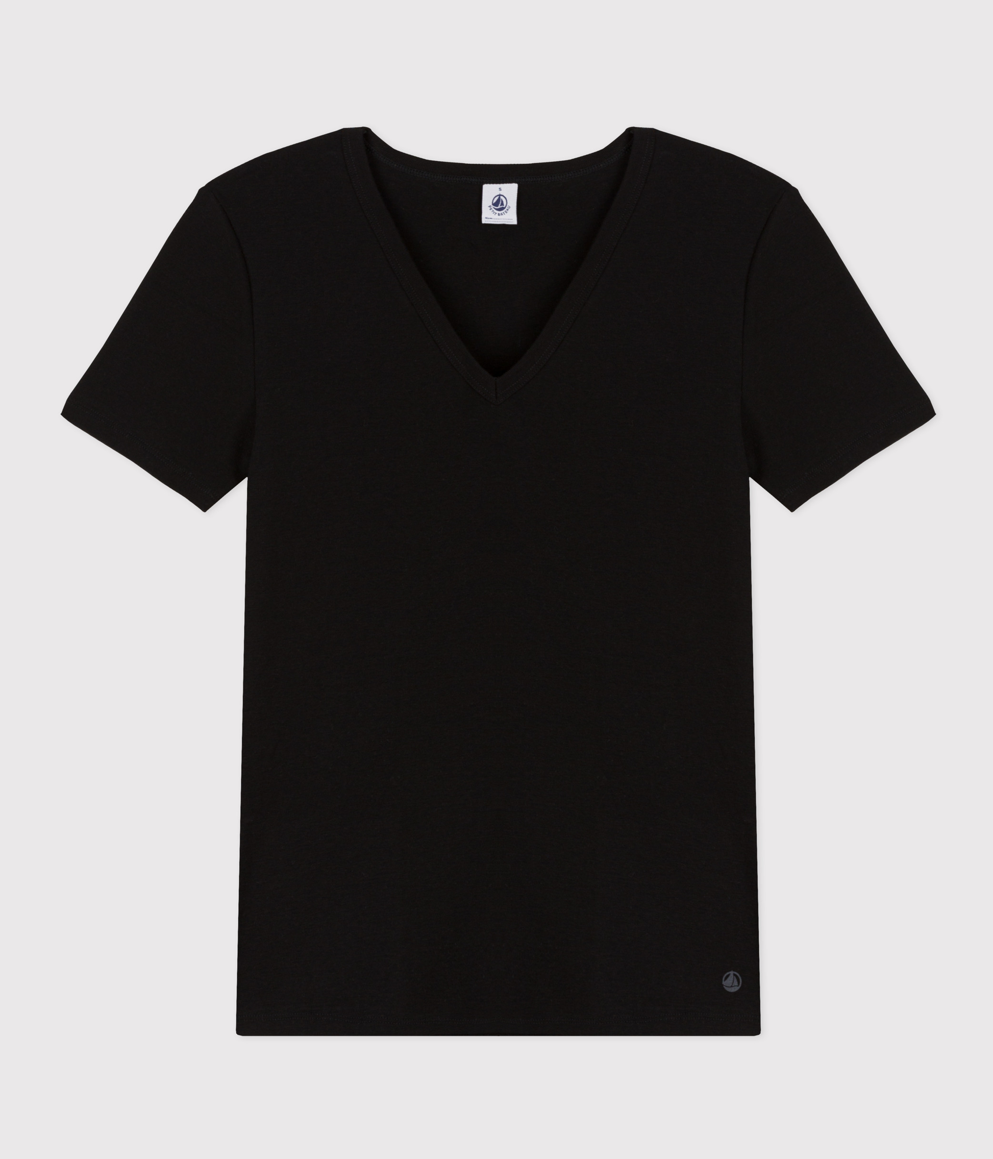 Tee-shirt l'Iconique manches courtes en côte unie femme – F