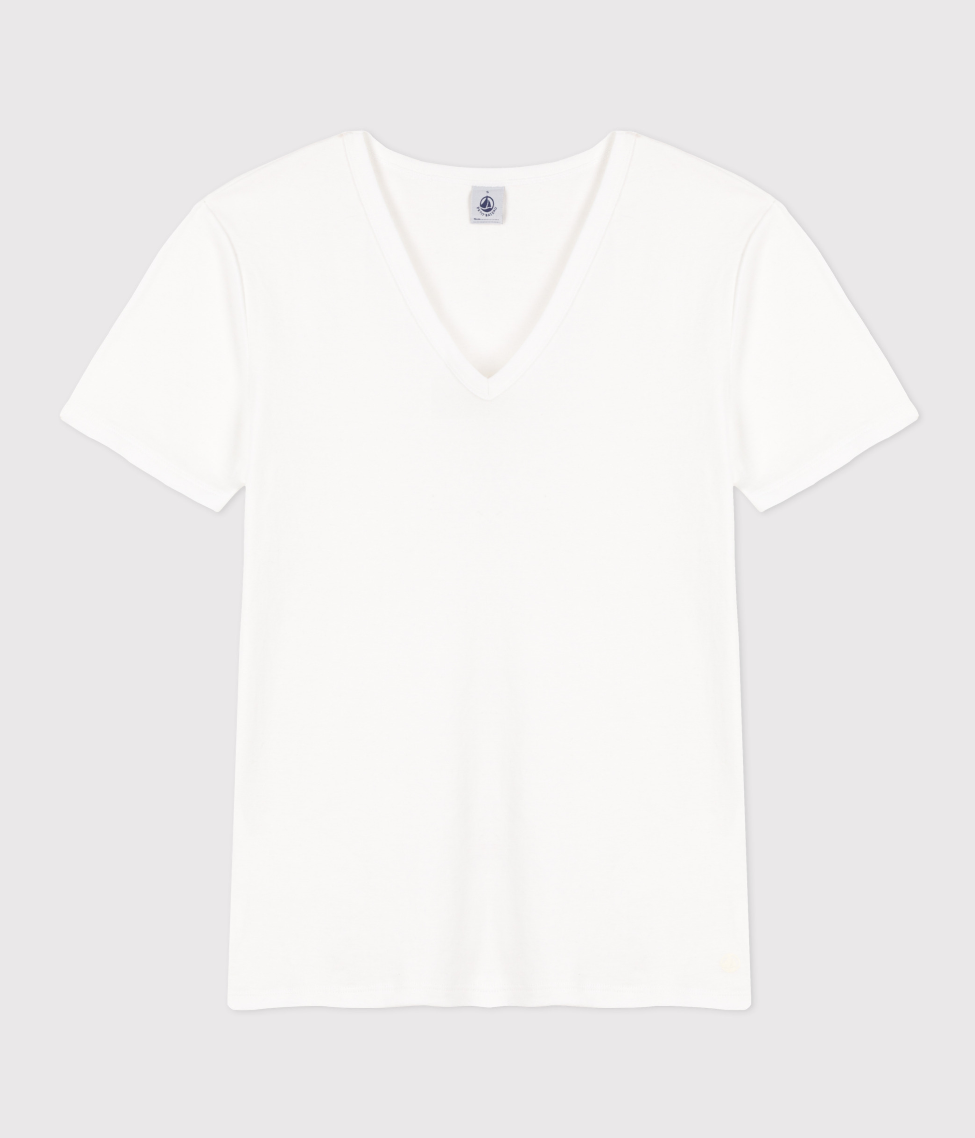 Tee-shirt l'Iconique manches courtes en côte unie femme – F1