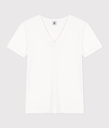 Tee-shirt l'Iconique manches courtes en côte unie femme – F1