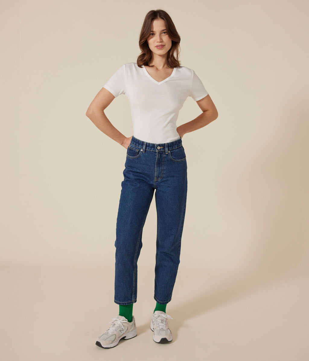 Tee-shirt l'Iconique manches courtes en côte unie femme – J