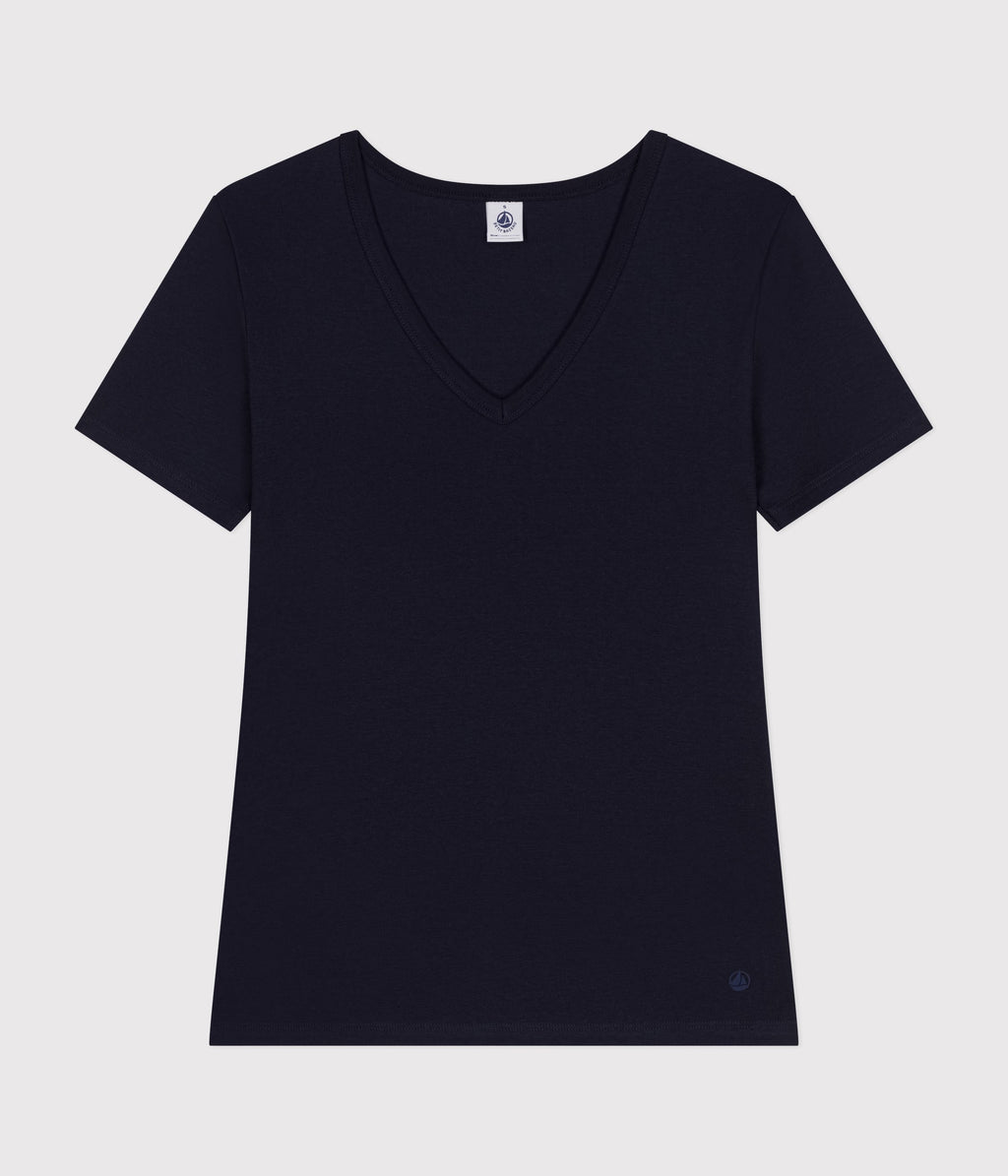 Tee-shirt l'Iconique manches courtes en côte unie femme – F