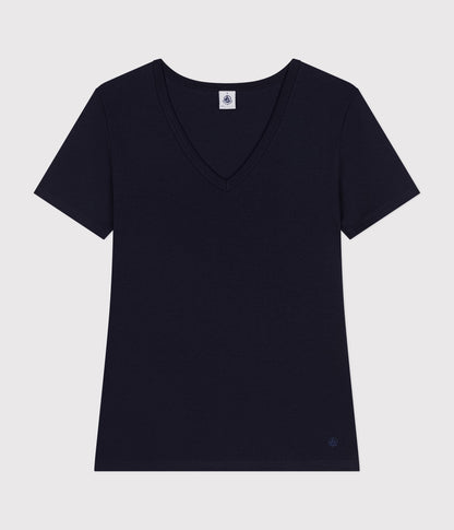 Tee-shirt l'Iconique manches courtes en côte unie femme – F