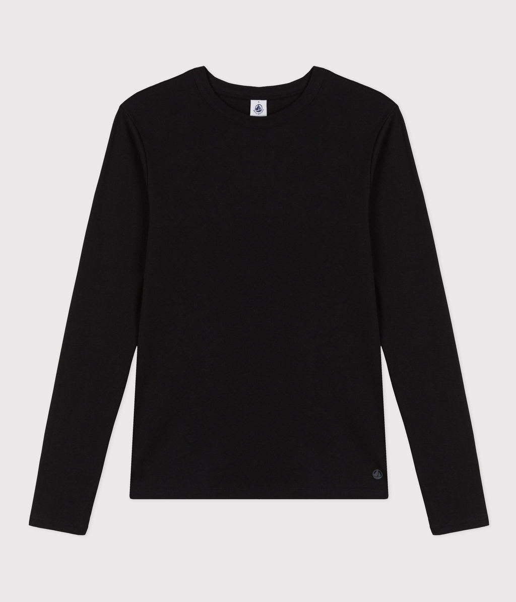 Tee-shirt l'Iconique manches longues en côte unie femme – F