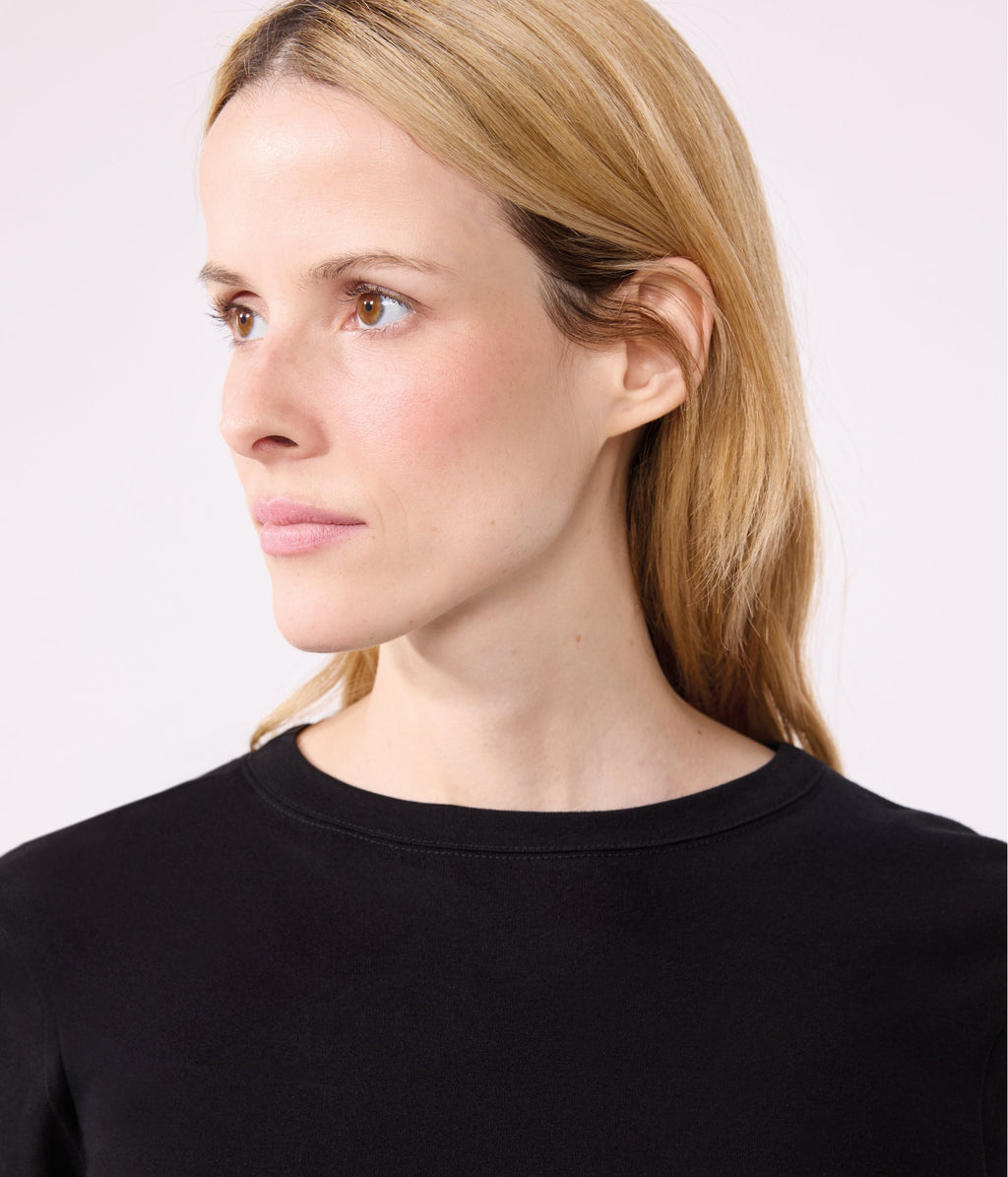 Tee-shirt l'Iconique manches longues en côte unie femme – J