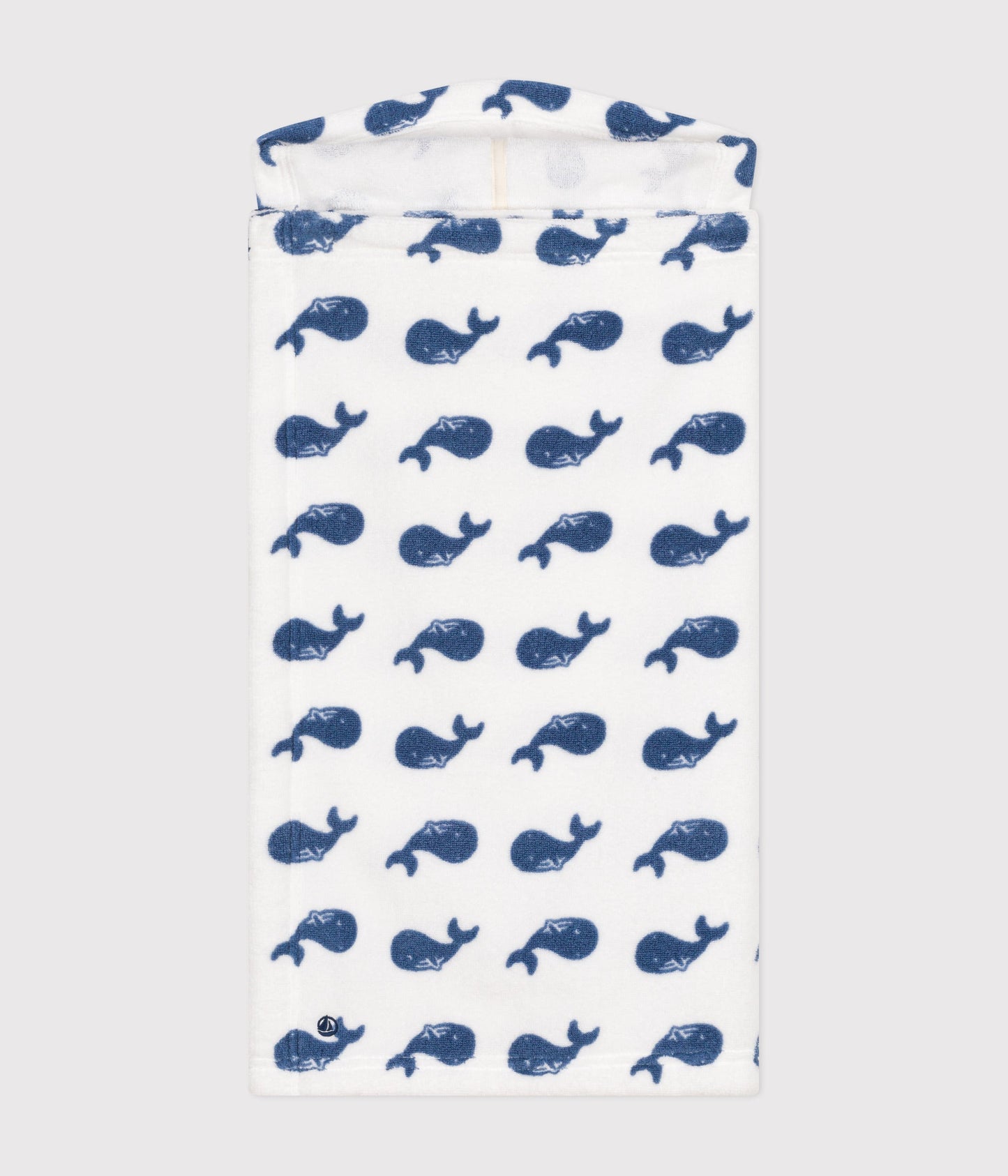 Cape de bain imprimé baleine en éponge bébé