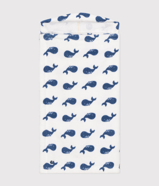 Cape de bain imprimé baleine en éponge bébé
