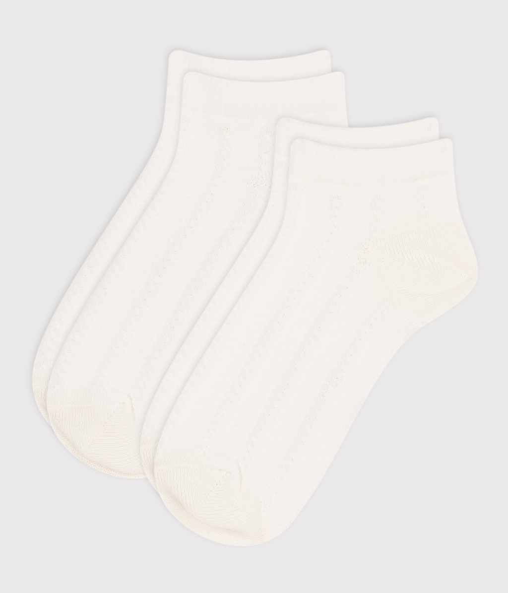2 pairs of plain cotton children's socks