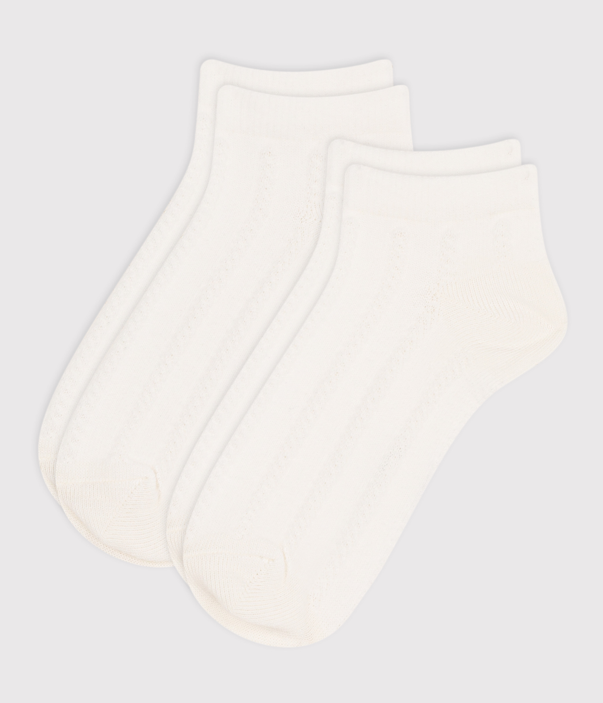 2 paires de chaussettes enfant en coton unies