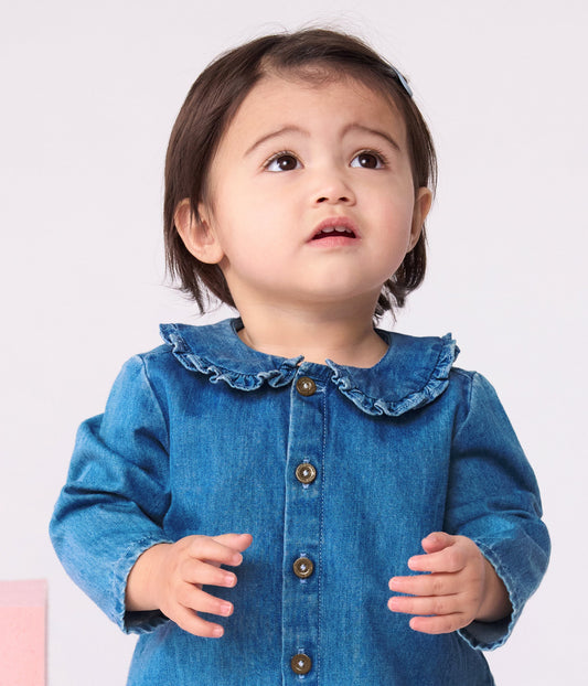 Blouse en denim léger bébé