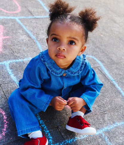 Blouse en denim léger bébé