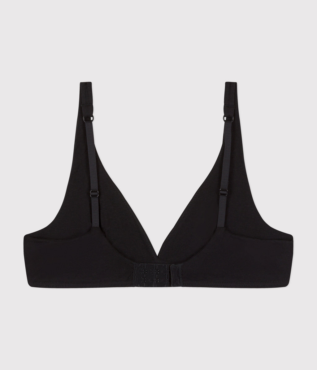 soutien gorge en coton et elasthanne femme noir