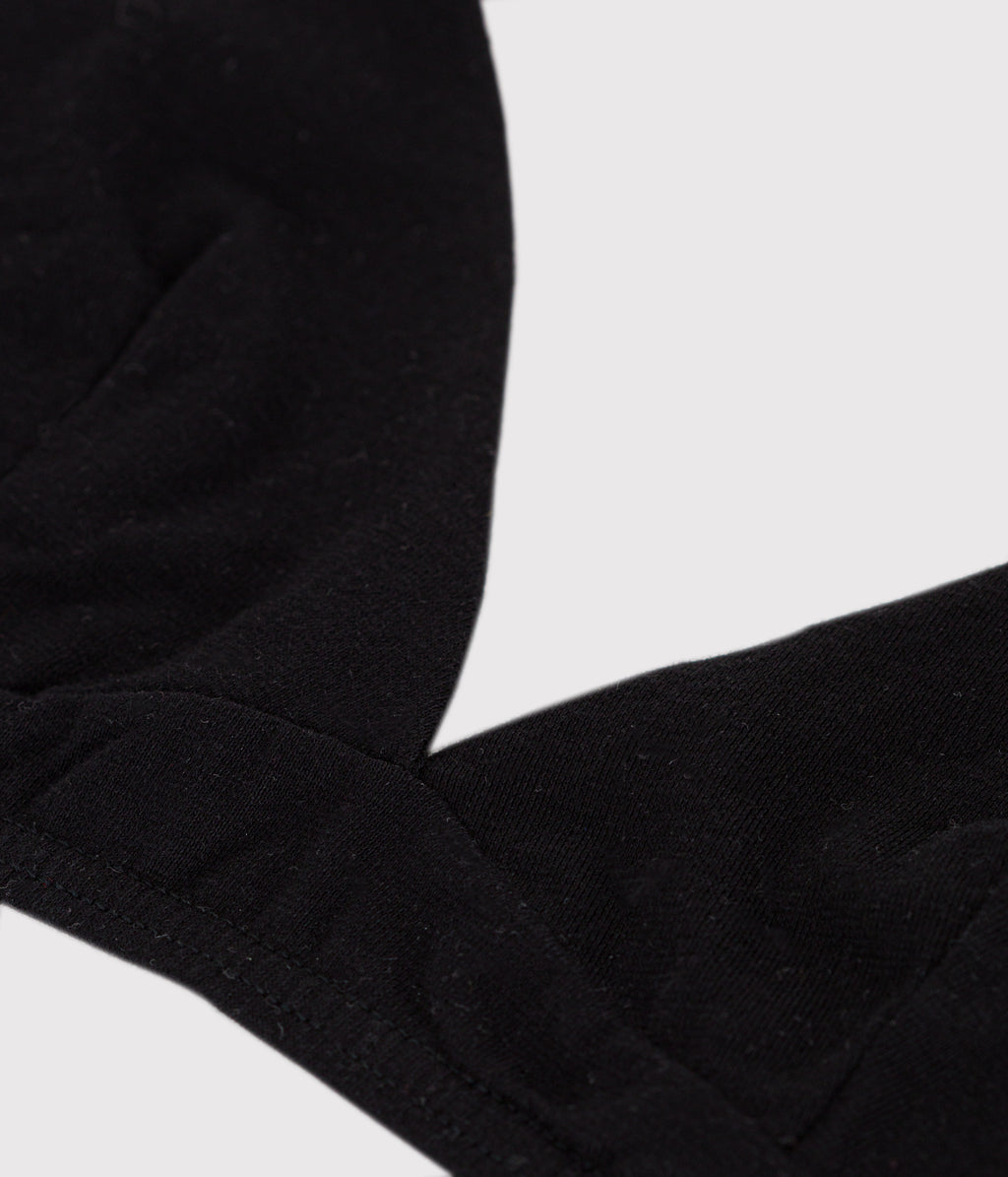 soutien gorge en coton et elasthanne femme noir