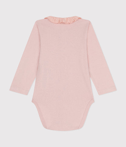 Body manches longues à collerette en coton bébé