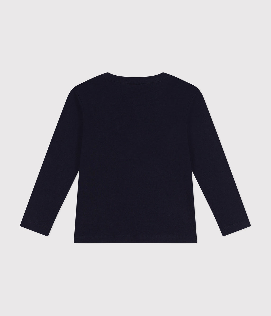 tee shirt manches longues en cote enfant fille garcon