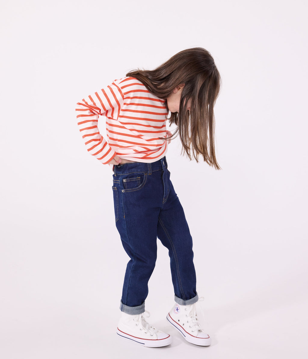 Slim-fit denim trousers for girls