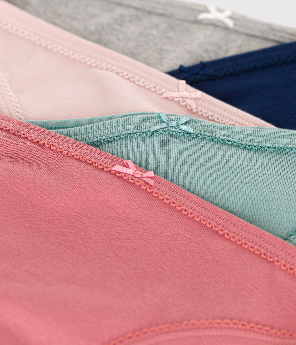 Lot de 5 culottes en coton femme — détail de la matière | Petit Bateau Seraf Genève