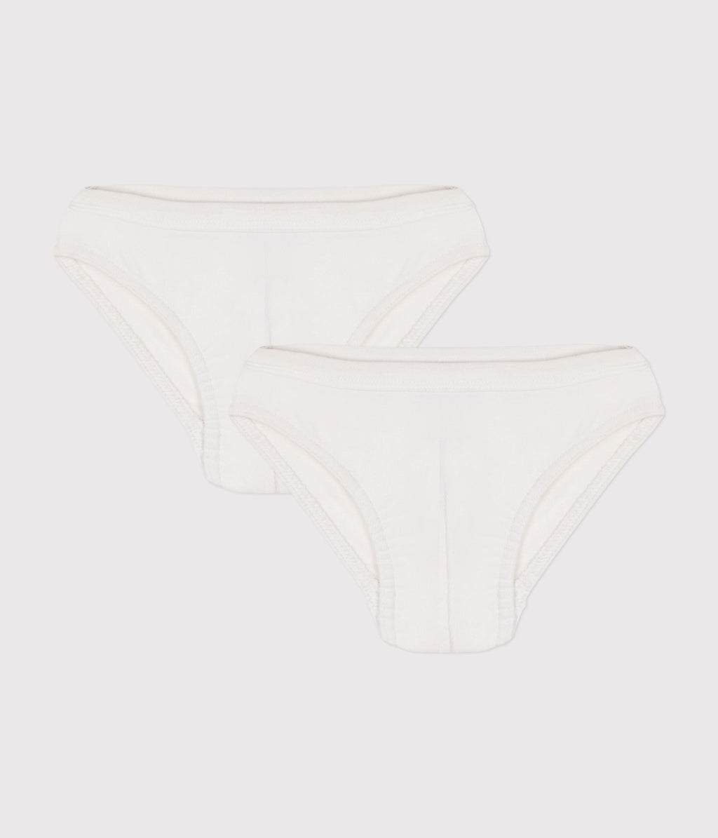 Lot de 2 slips unis en coton enfant – F