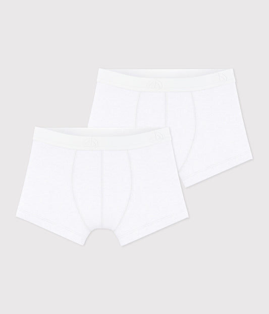 Lot de 2 boxers blancs petit garçon – F