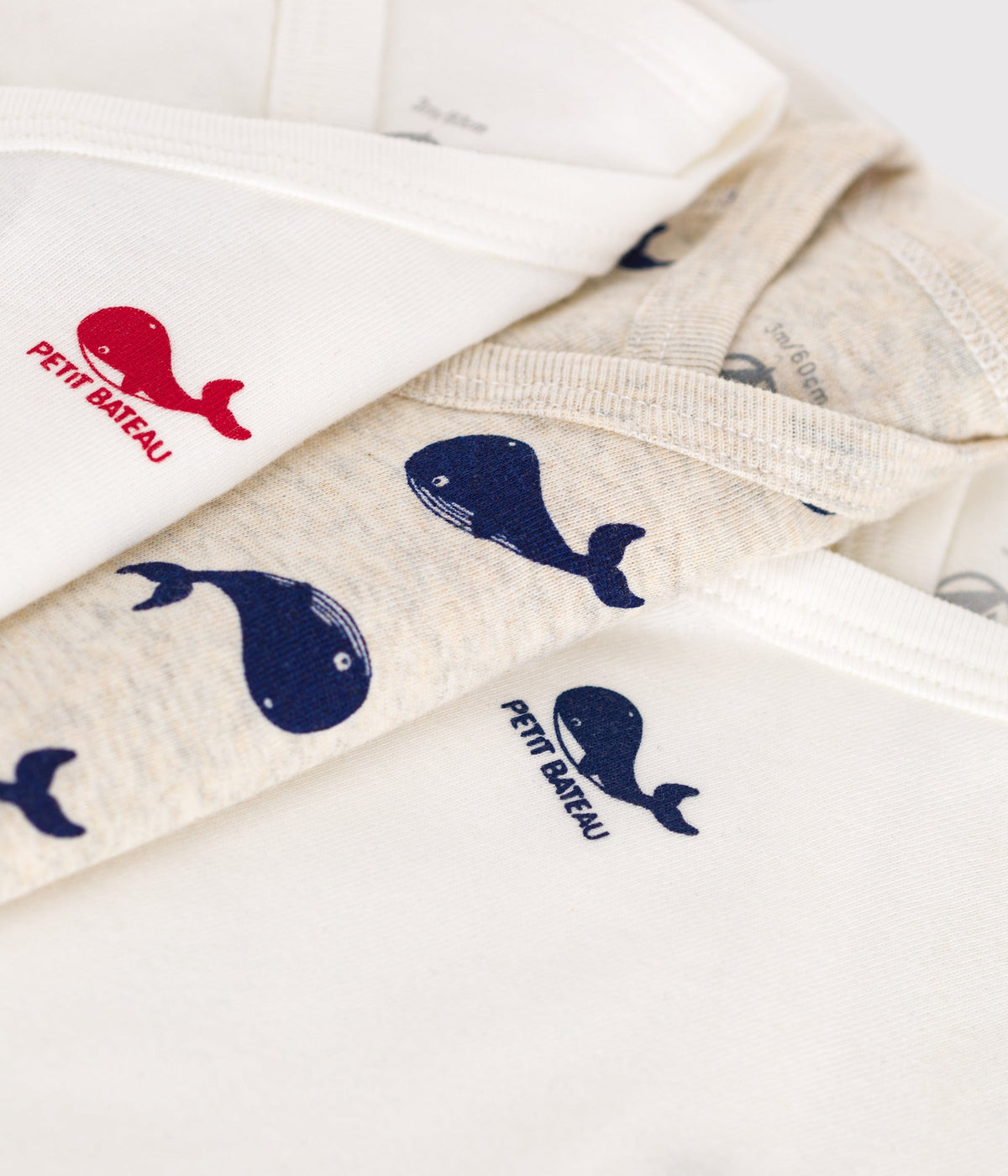 Lot de 3 bodies croisés manches courtes en coton imprimé bébé – Z1