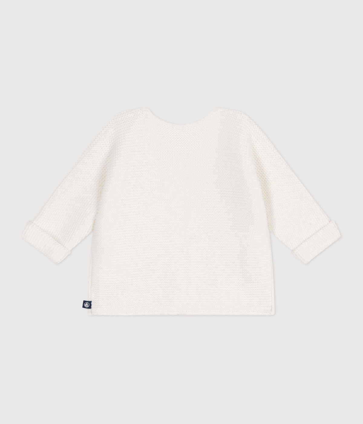 Cardigan bébé tricot point mousse en coton – D1
