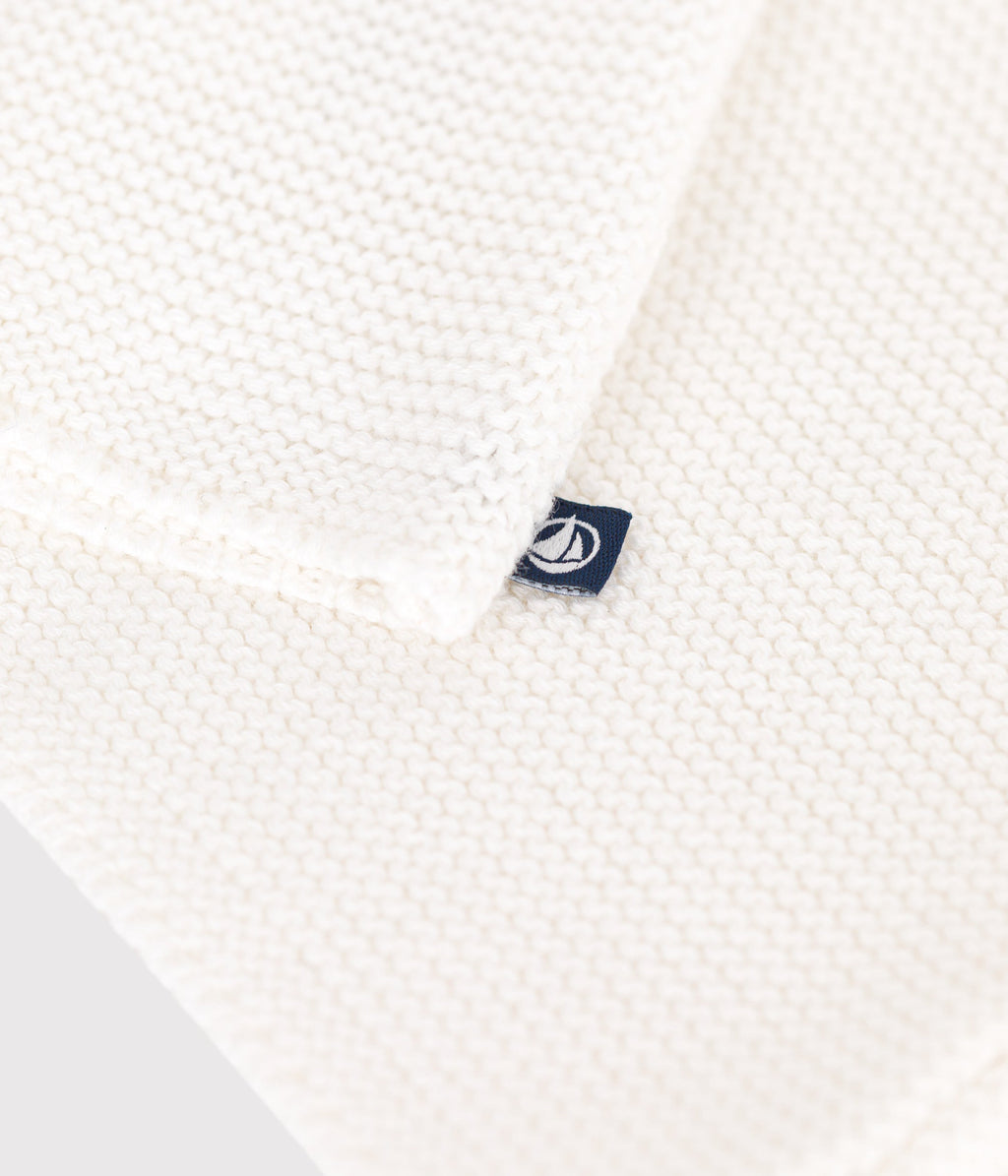 Cardigan bébé tricot point mousse en coton – Z1
