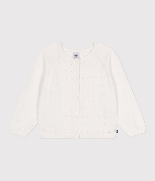 Cardigan enfant coton point fantaisie
