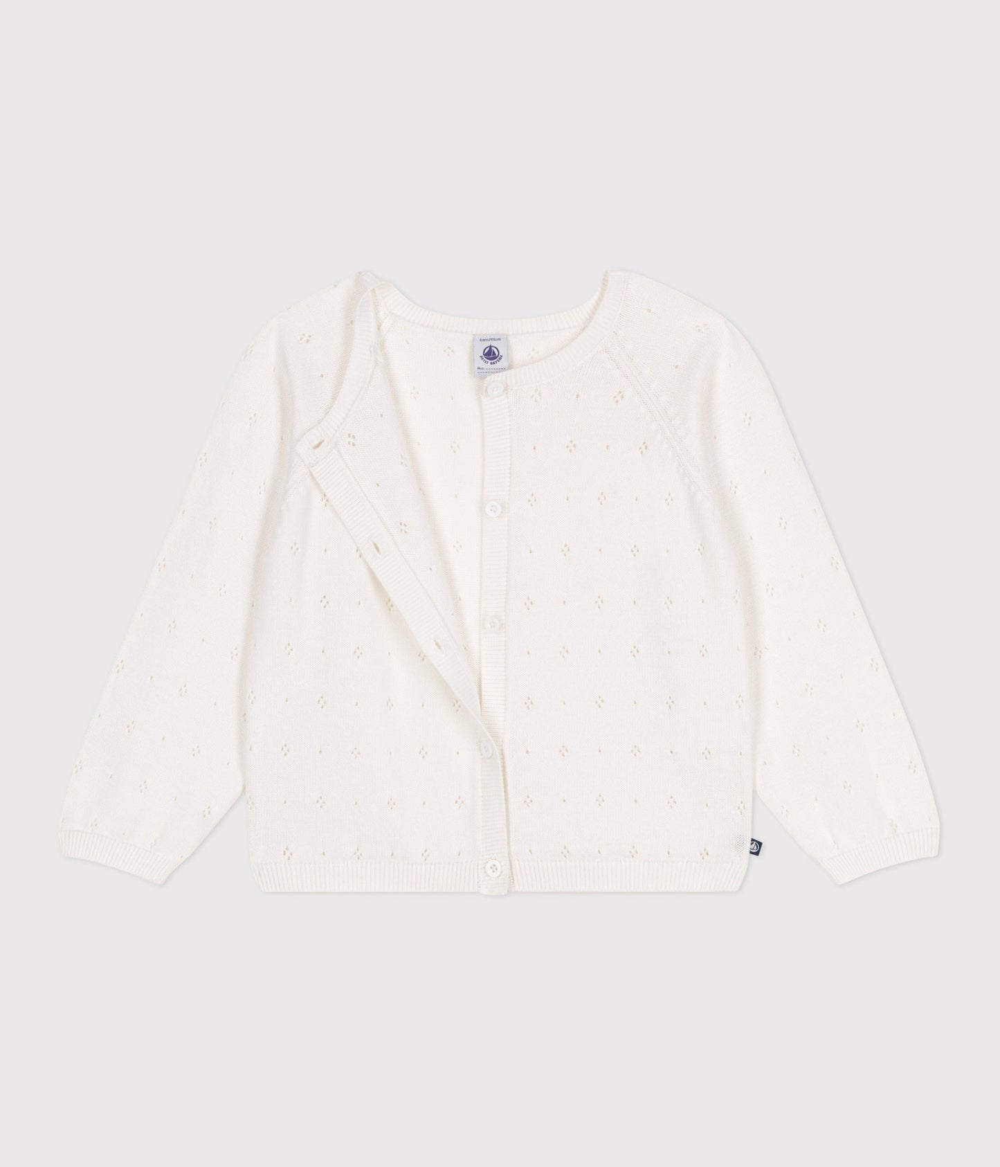 Cardigan enfant coton point fantaisie
