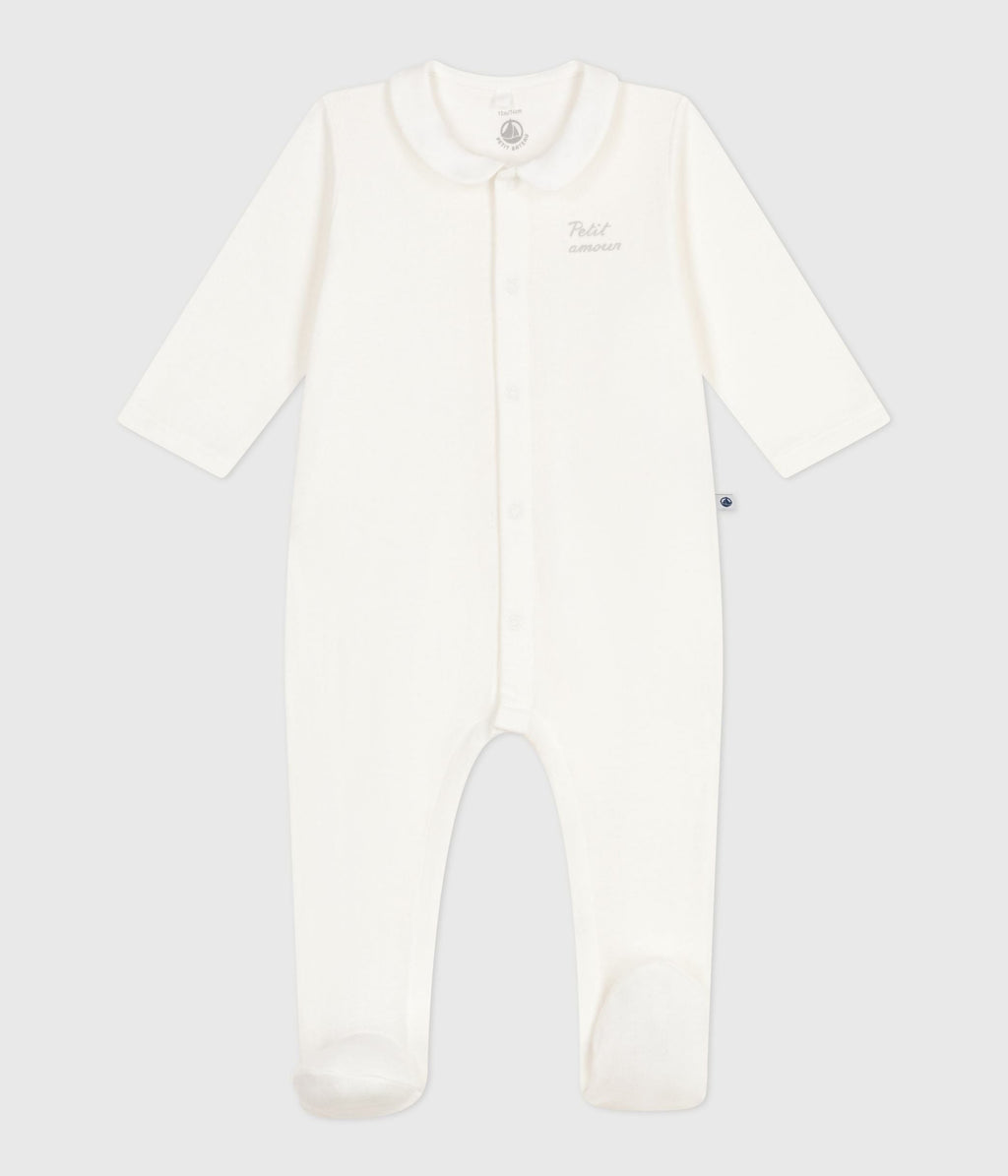 Pyjama bébé en tubique à col uni – F1