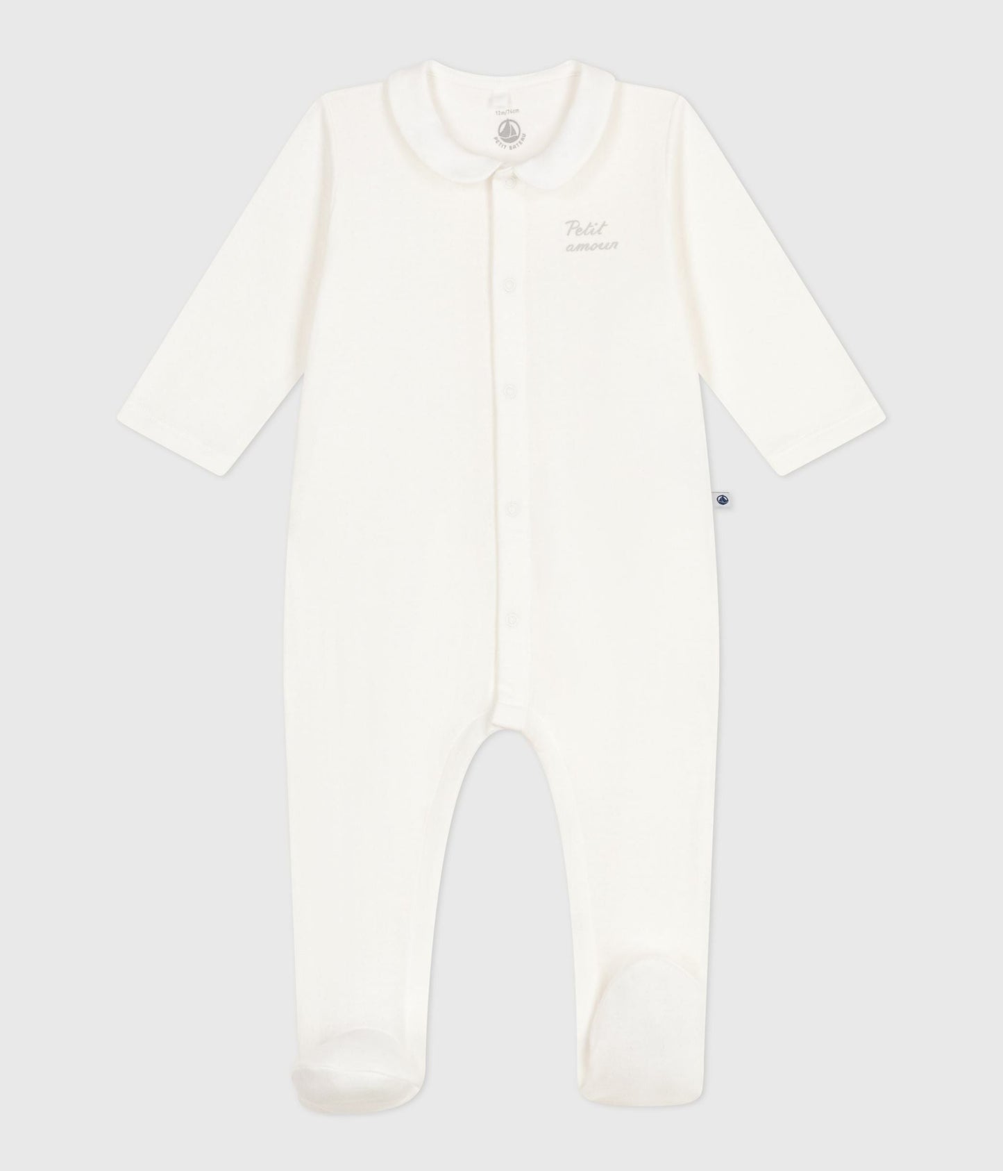 Pyjama bébé en tubique à col uni – F1