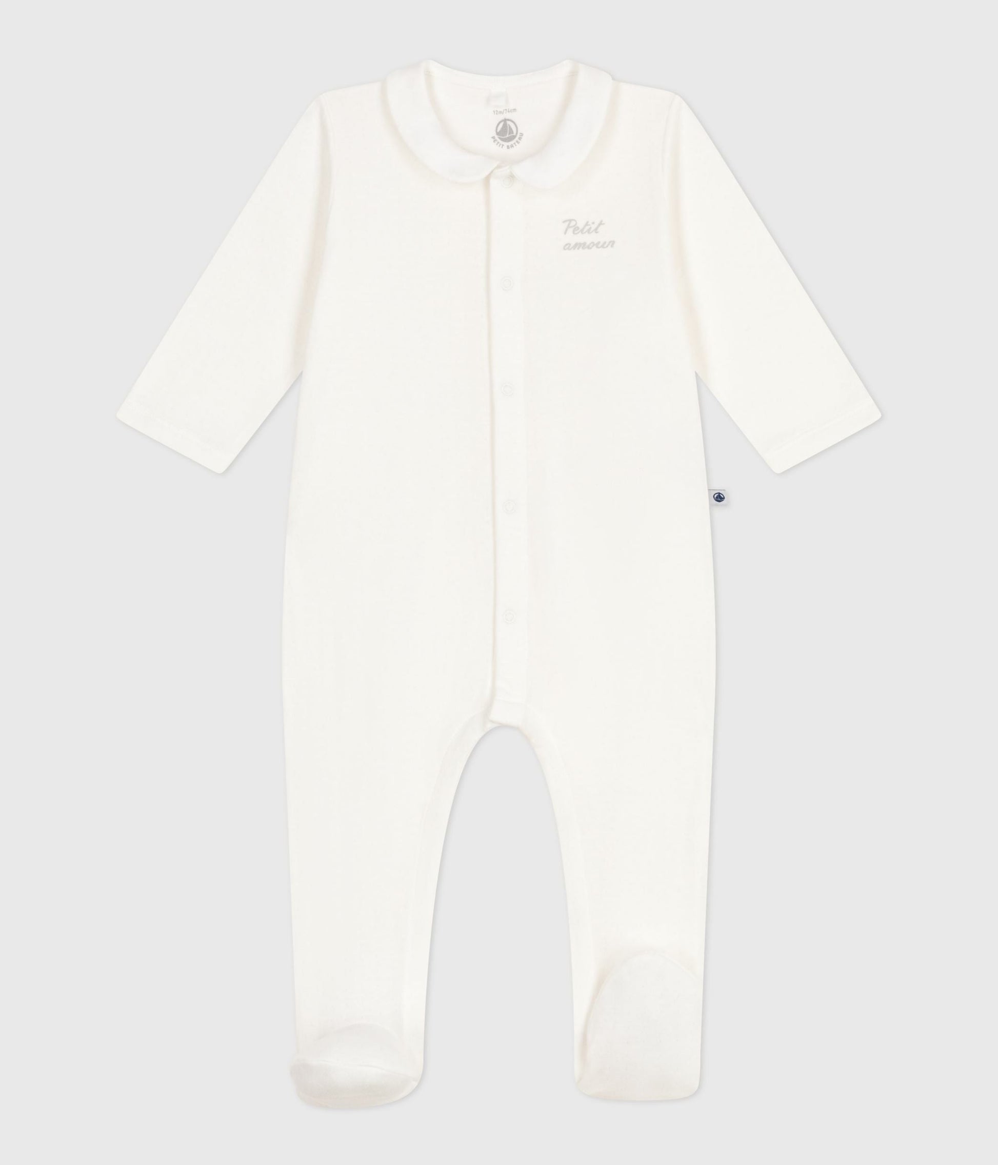Pyjama bébé en tubique à col uni – F1