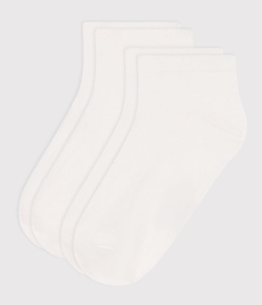 2 paires de chaussettes basses enfant en coton unies – F1