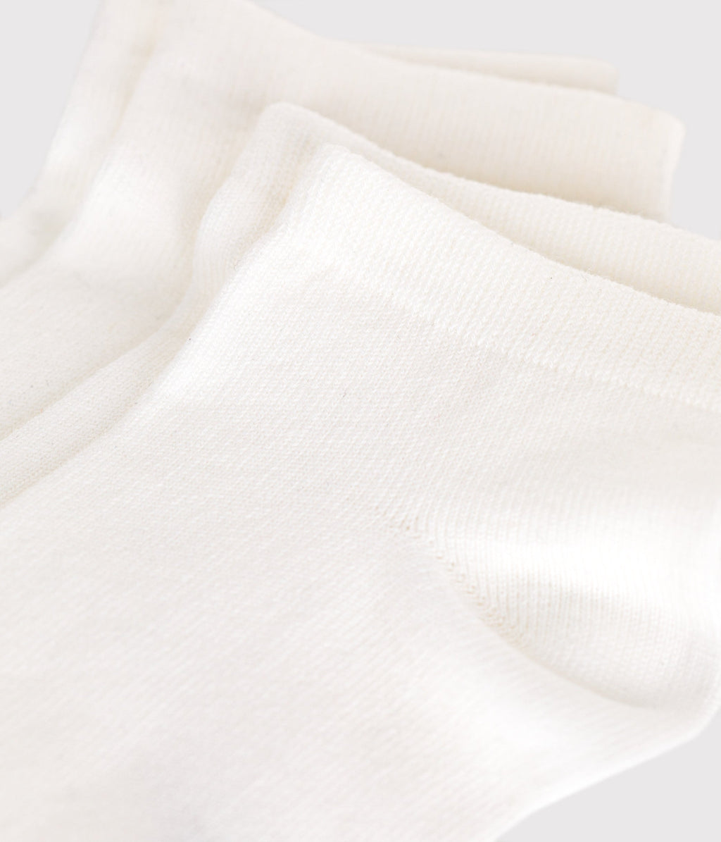 2 paires de chaussettes basses enfant en coton unies – Z1