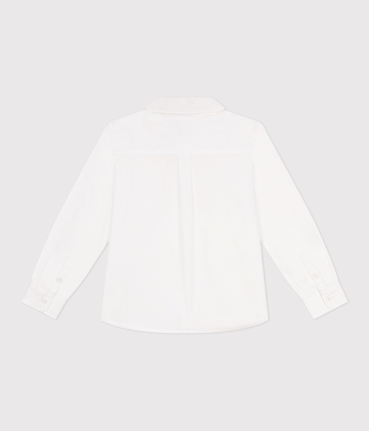 Chemise enfant en coton manches longues unie – D1