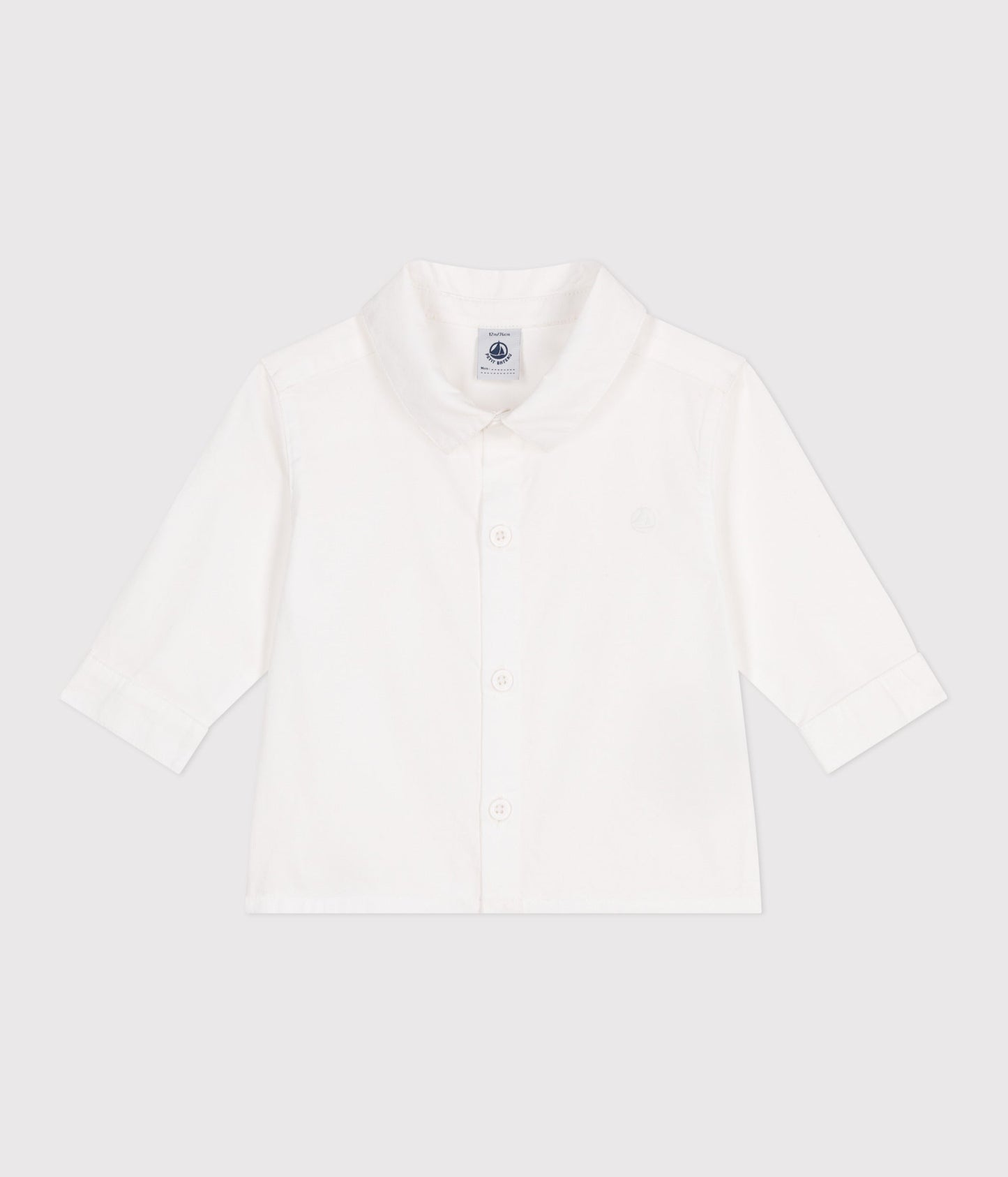 Chemise bébé en coton unie