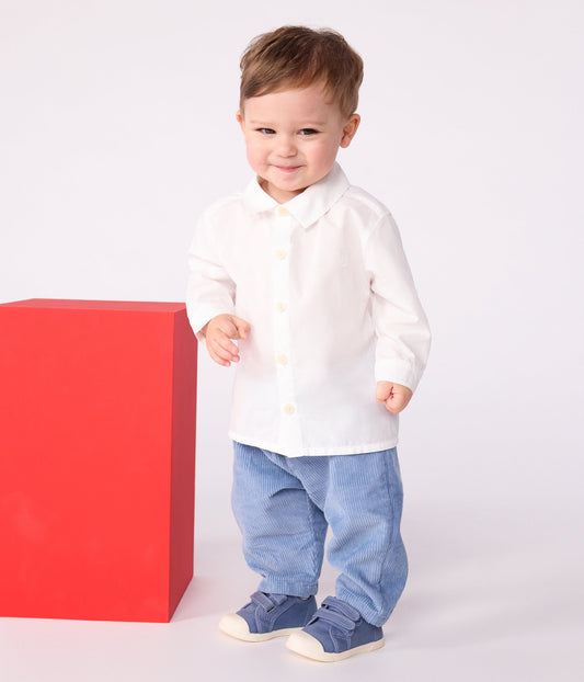 Chemise bébé en coton unie