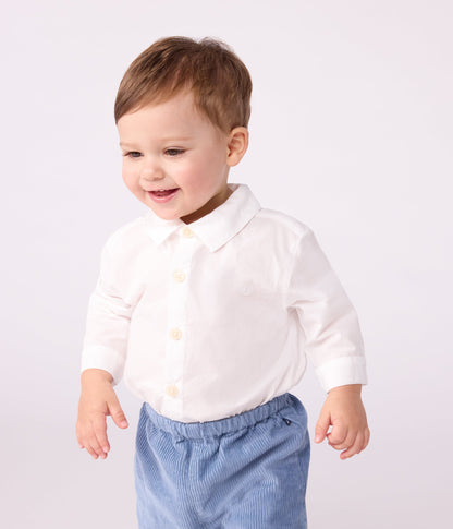 Chemise bébé en coton unie