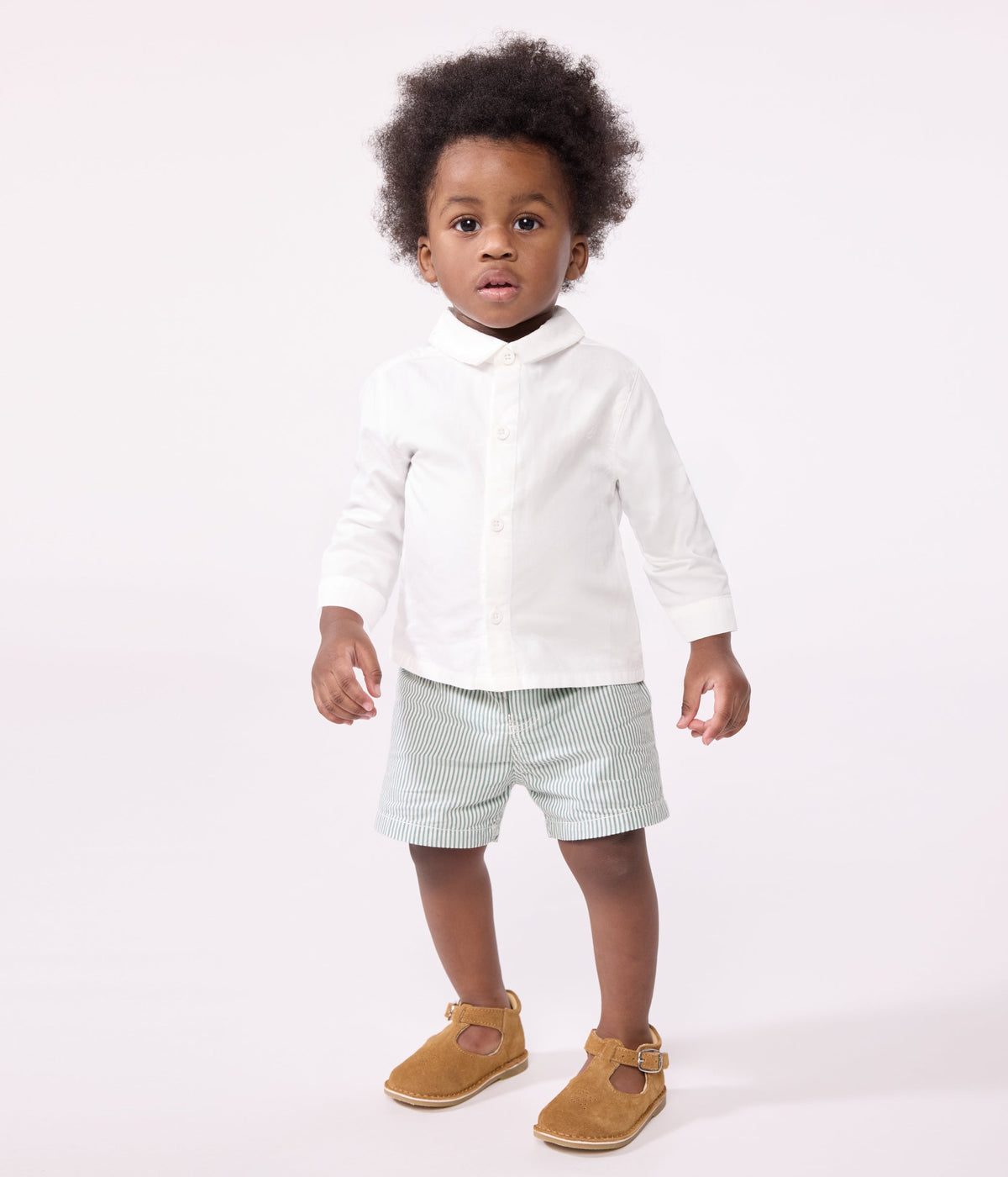 Chemise bébé en coton uni – J4