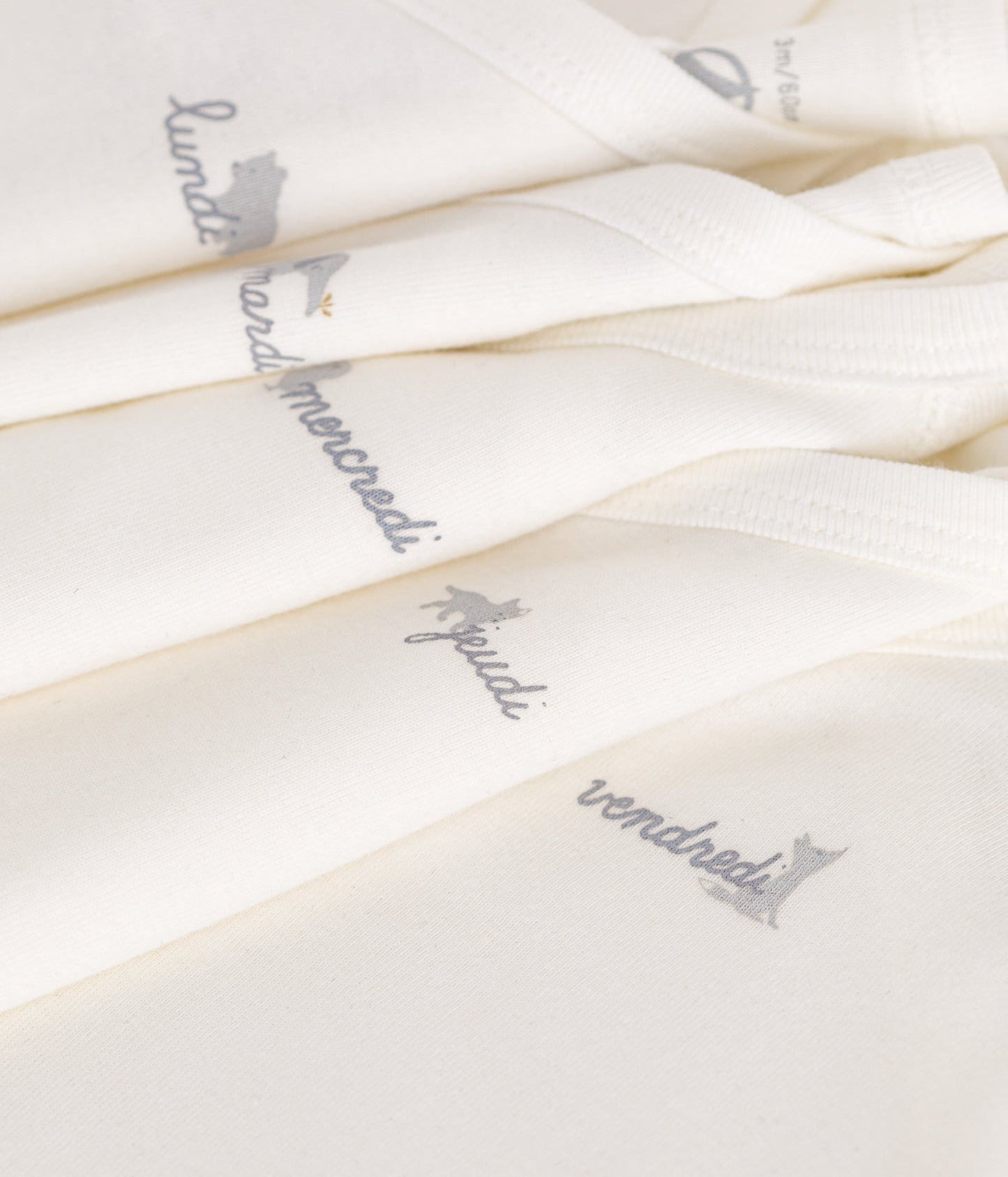 Lot de 5 bodies croisés manches longues en coton bébé