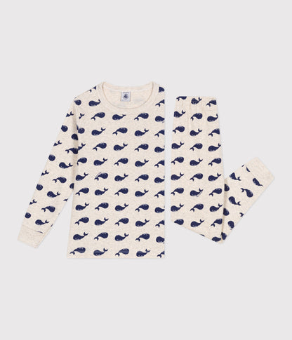 Pyjama enfant en coton imprimé baleines