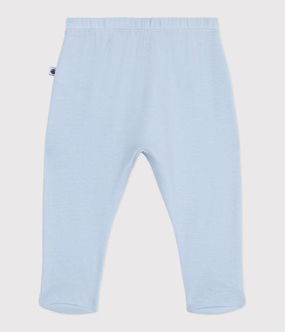 Pantalon à pied naissance en coton uni – D1