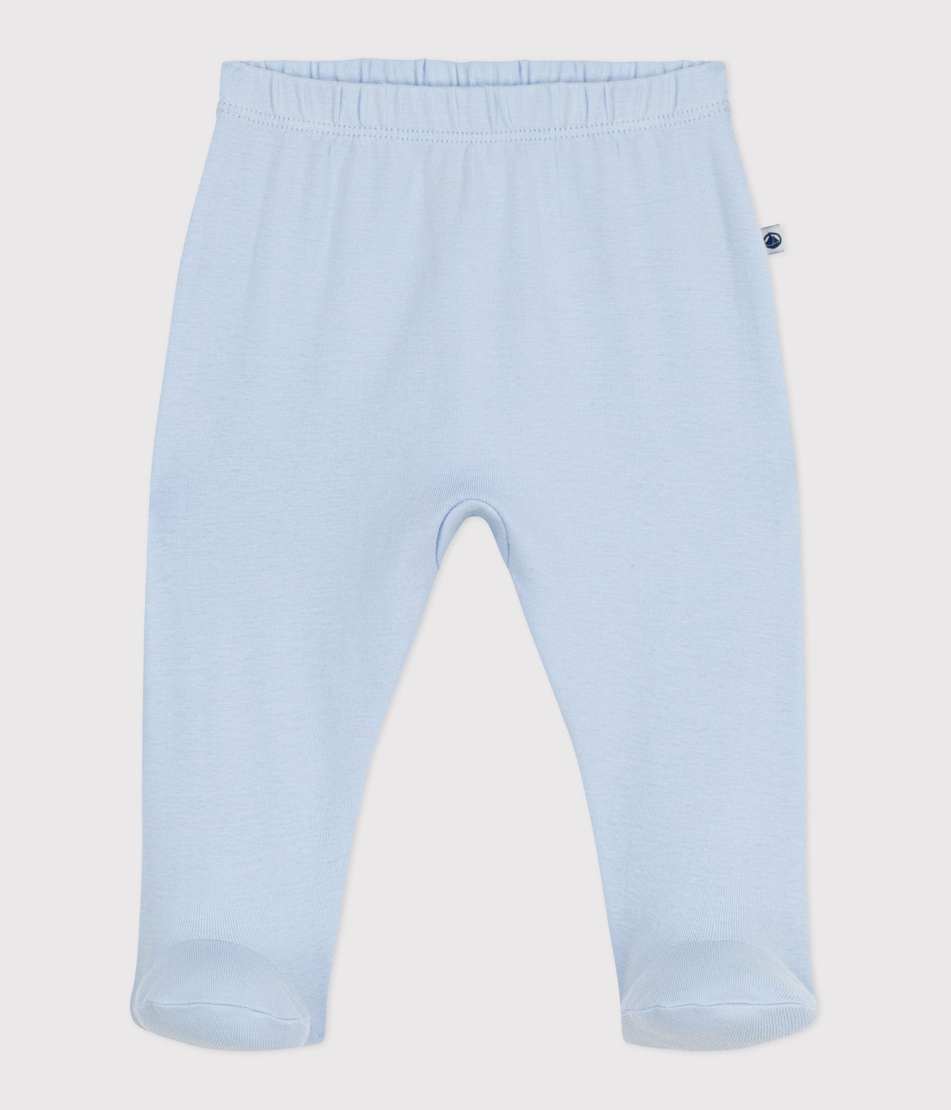 Pantalon à pied naissance en coton uni – F1