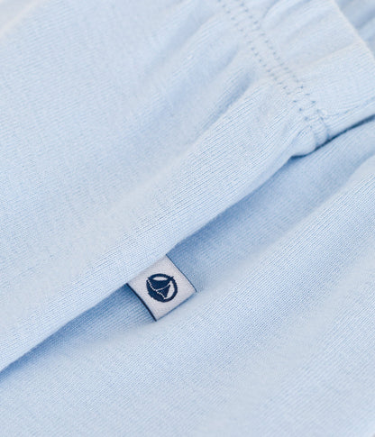 Pantalon à pied naissance en coton uni